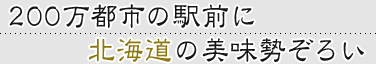 200���s�s�̉w�O�ɖk�C���̔��������낢