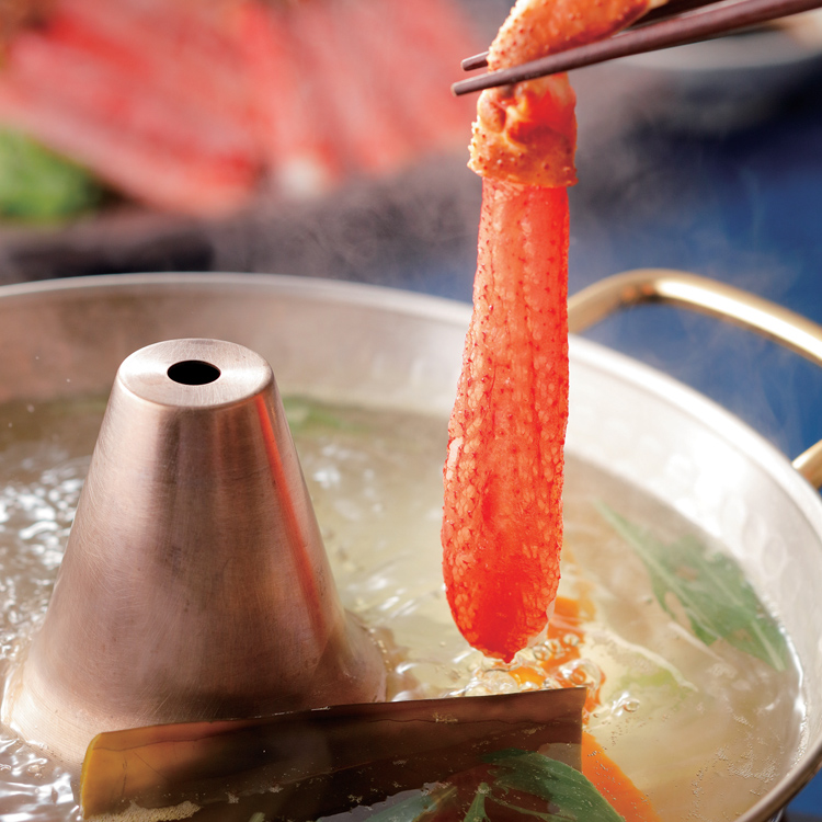 ずわいしゃぶしゃぶ 生ずわい蟹のむき身でしゃぶしゃぶや天ぷらを 佐藤水産のお取り寄せ通信販売 北海道の鮭 海産物グルメギフト通販