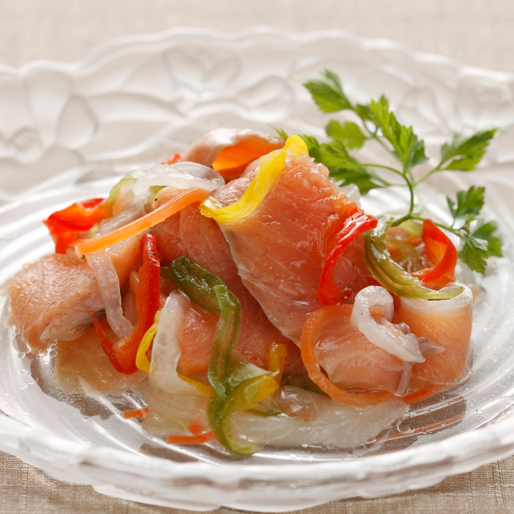 シーフードマリネ 魚介の旨味と爽やかな酸味 佐藤水産のお取り寄せ通信販売 北海道の鮭 海産物グルメギフト通販