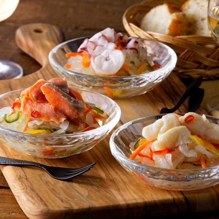 シーフードマリネ 魚介の旨味と爽やかな酸味。 ： 佐藤水産のお取り寄せ通信販売・北海道の鮭・海産物グルメギフト通販