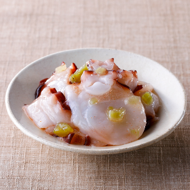 大きくスライスされた一味違う「たこわさび」 ： 佐藤水産のお取り寄せ通信販売・北海道の鮭・海産物グルメギフト通販